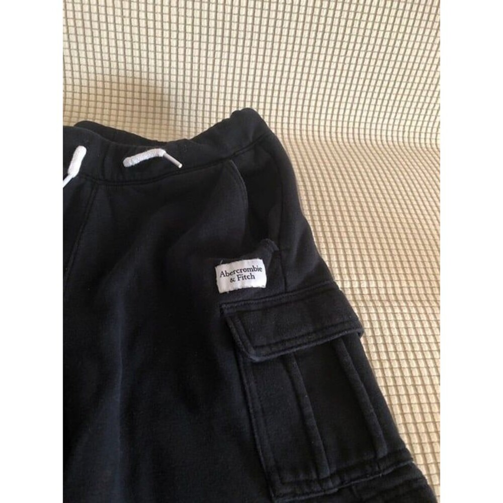 Abercrombie Kids Icon Fleece Cargo Shorts Black Size 11/12